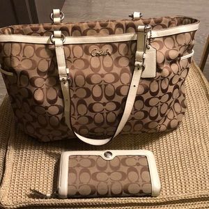 Matching Coach Wallet and Bag.